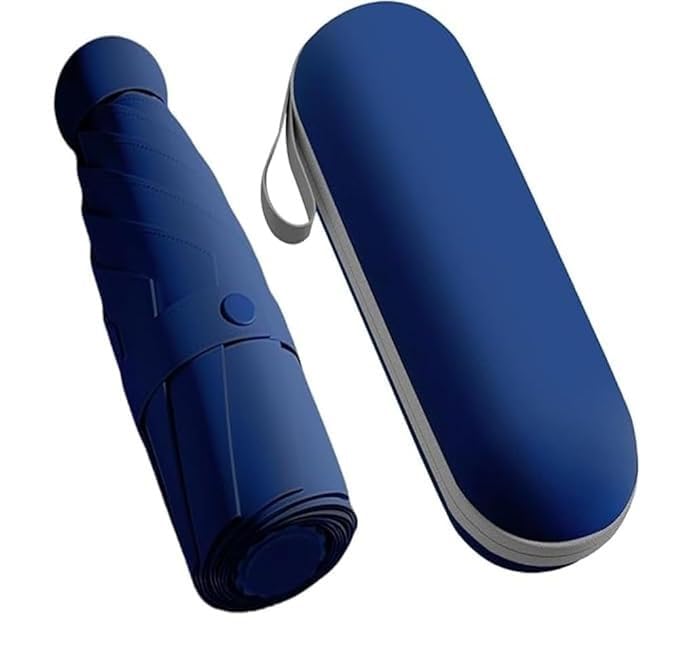 Mini Capsule Folding Umbrella for Travel, Pocket Size, UV Protection, Waterproof, 6 Reinforced Ribs, with Carrying Case-picture-22