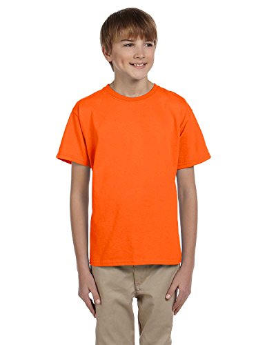 Fruit of the Loom Youth 5 oz. HD Cotton™ T-Shirt M SAFETY ORANGE