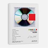 Kanye Poster West Yeezus Album Cover Posters For Room Aesthetic Canvas Wall Art Bedroom Decor 16x24 inch (Unframed)