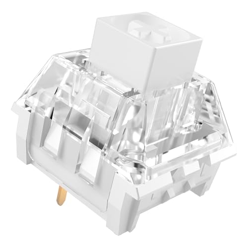 Kailh Box White Mechanical Keyboard Switches,3-Pin 45gf Clicky/Speed Typing/Gaming/Waterproof...