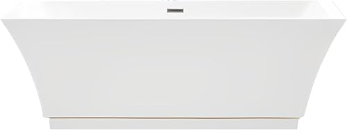 Miniatura 4 de Vanity Art Bañera independiente de 67 x 31 pulgadas Bañeras de mejoras para el hogar con diseño contemporáneo para remojo y baño, desbordamiento y