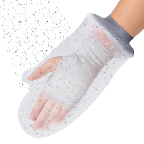 COMFYTHERA Waterproof Hand Cast Cover for Shower Wound Protector Bath Adult Watertight Cast Bag Showering for Surgery Wrist, Finger, Reusable Durable (A-Hand)