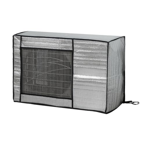 Protector de aire acondicionado de aluminio impermeable con diseño cuadrado