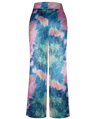Image of NEWCOSPLAY Women's Comfy Pajama Pants Casual Drawstring Palazzo Lounge Wide Leg Pants