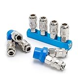 EU Druck Kupplung Luft Kompressor Zubehör 1/4 Zoll Gas Distributor Verteiler Pneumatische Stecker Release 1Pcs(EU-SMV w ball)