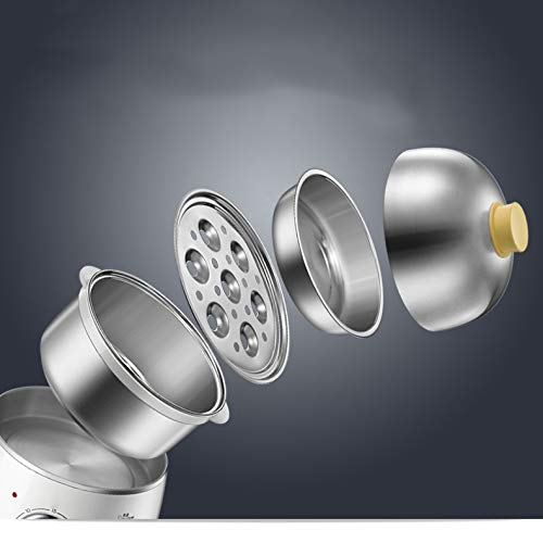CCJW Zuhause Eierkessel Doppel Edelstahl Elektrische Eierkocher Küche Kochen Geräte Dampfer 30 Minuten Knopf Timing… – Bild 6