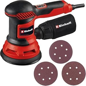 Einhell Excentrische schuurmachine TC-RS 425 E (425 W, schuurschijf Ø125 mm, max. oscillaties 26.000 p/min, excentriciteit 2,5 mm, incl. schuurpapier 1x K60, 1x K80, 1x K120)