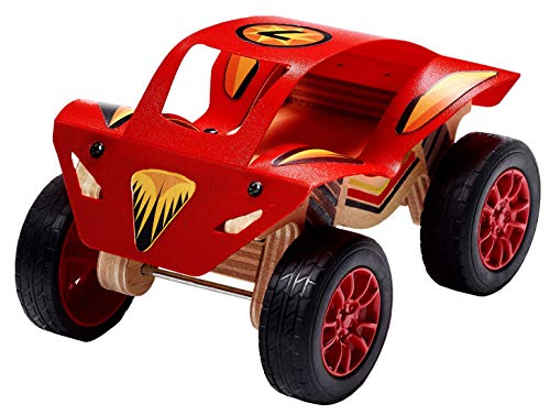 STANLEY Jr. Monster Truck Wood Building Kit - Woodworking Fun Project DIY Kit for Kids - Easy to Assemble Truck Building Set - Wooden Crafts for Boys and Girls - Paint & Decals Included