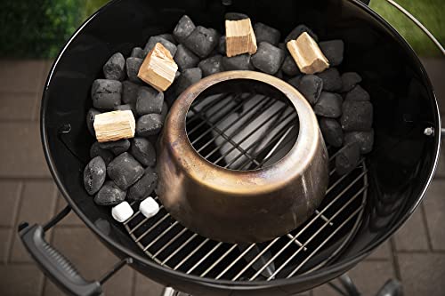 Weber Holzkohle-Temperaturregler, für Holzkohlegrills ab Ø 57cm, aus Edelstahl, 2 Funktionen in einem: für scharfes oder langsames Angrillen von Grillgut, mit Diffusorring - Silber (7666)