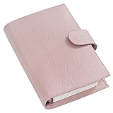 Moterm Personal Regular Rings Planner - Genuine Leather Binder Organizer (Pebble-Pink, 25mm Ring)