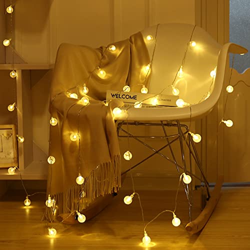 Globe Fairy Lights, 15M/49ft 100 LED Globe String Lights with Remote - USB or Battery Powered - 8 Modes - Outdoor Indoor String Fairy Lights for Christmas, Balcony, Gazebo, Garden, Camping - Image 4