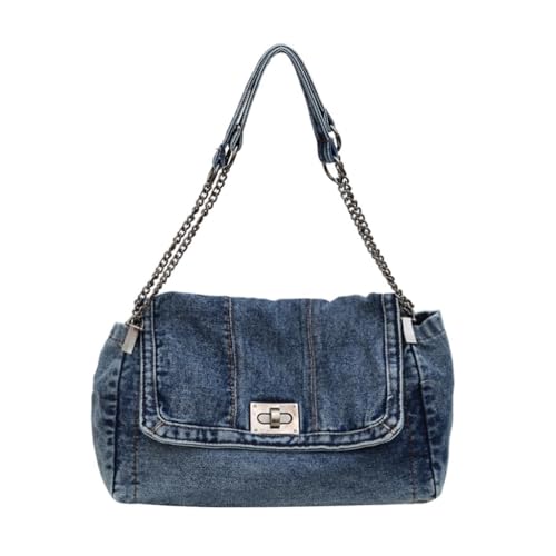 Sac à bandoulière bleu pour femme doté d'une grande capacité et d'un organiseur intégré