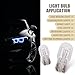 Neferta Pack-10 Car T20 1891/7443 Brake Light Bulb, 12V 21/5W Double Filament Stable High Brightness Indicator Light, Waterproof Plug and Play Micro Bulb Replacement, Universal for Cars (White)