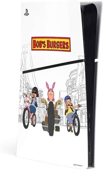 Skinit Decal Gaming Skin Compatible with PS5 Slim Digital Edition Console - Officially Licensed Bobs Burgers Bike Squad Design