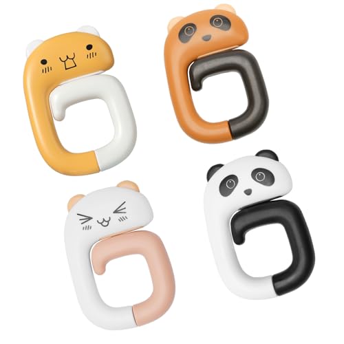 POXIAOER Ganchos para bolsas para mesa, paquete de 4 ganchos para bolso, diseño de animales novedosos, ganchos portátiles para colgar bolsas de oficina, suministros escolares, ganchos de escritorio
