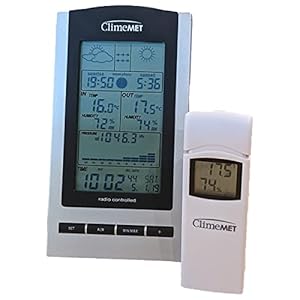 ClimeMET CM9088 New & Improved Digital Wireless Weather Station Now with Moon Phase, Sunrise & Sunset Times