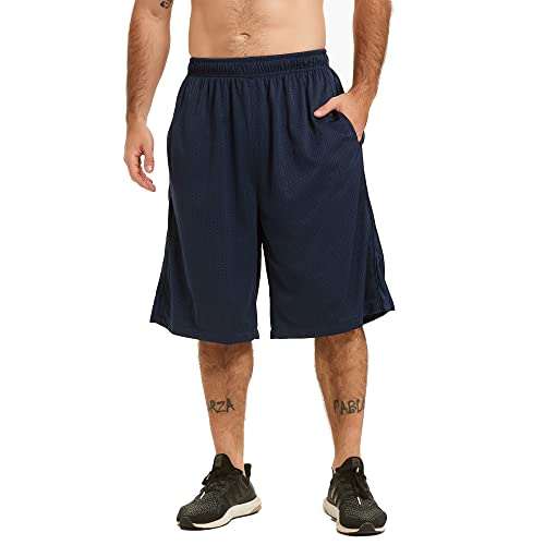HQUEC Men's 12' Basketball Shorts Long Athletic...