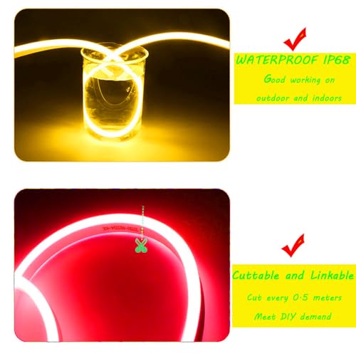 Tira de luces LED neón SUYOOULIN 40 m 110V Daylight White miniatura 6
