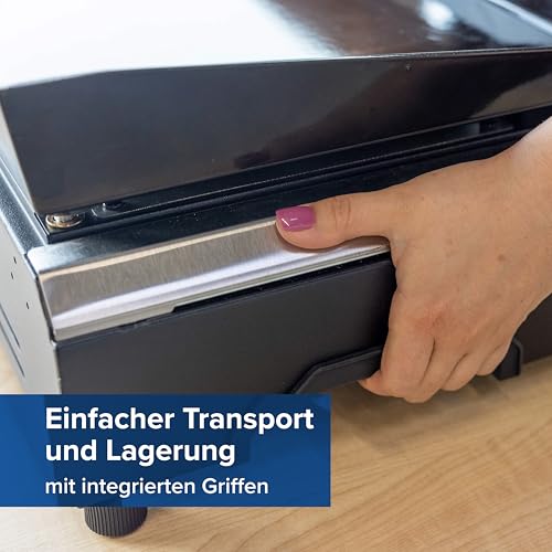 Campingaz Othello 1 CV Gas-Plancha-Grillplatte | 2,8 kW Kochplatte |Tragbarer Tischgrill |Emaillierte Stahloberfläche | Brenner mit BlueFlame-Technologie für mediterranes Grillen |Einfache Reinigung