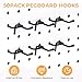INCLY 50 Pack Black Pegboard Hooks, 2 Inch Metal Peg Board Hooks Accessories, Peg Board Tool Hangers Fit for 1/8“ and 1/4