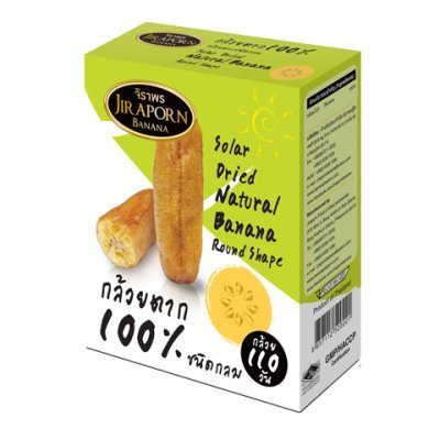 Jiraporn - Plátano natural secado solar forma redonda, 8.47 oz (paquete de 2)