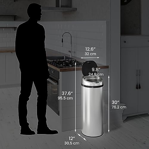 Caneca de Basura Sensor iTouchless 13 gal StainSteel miniatura 6
