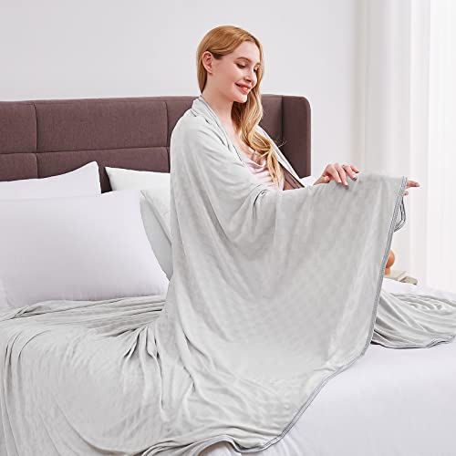 Topcee Cooling Blanket, Summer Cooling Blankets for Hot Sleepers, Arc-Chill Q-Max>0.5 Cool Fiber, Oeko-TEX 100% Certified, Soft, Breathable, Double-Side Bed Throw,Keep Cool for Adults Kids 90"x90" - image 1