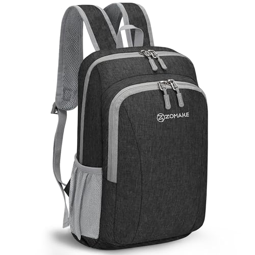 ZOMAKE Kleine Rucks&auml;cke,Mini Tagesrucksack 10l Geeignet F&uuml;r Kinder Herren Damen Leichter Rucksack F&uuml;r Wandern Skifahren Trekking(Schwarz)