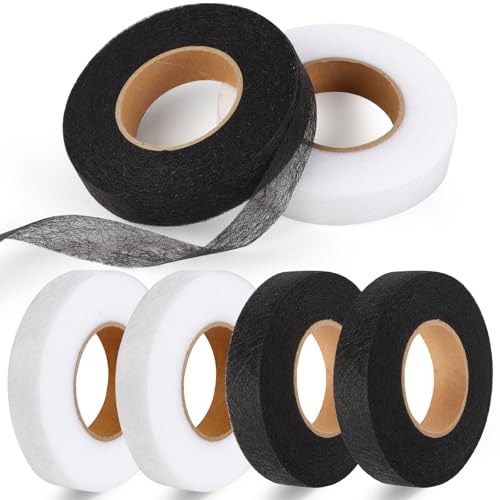 Phinus 6 Rolls Iron On Hemming Tape, 3/5 INCH x