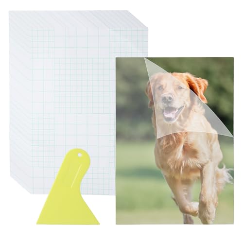 A4 Koud lamineerfolie, ultrasone afbeeldingen, 50 vellen koud lamineerfolie, lamineerfolie, waterdichte zelfklevende lamineerfolie, zelfklevende folie, transparante bescherming van documenten en