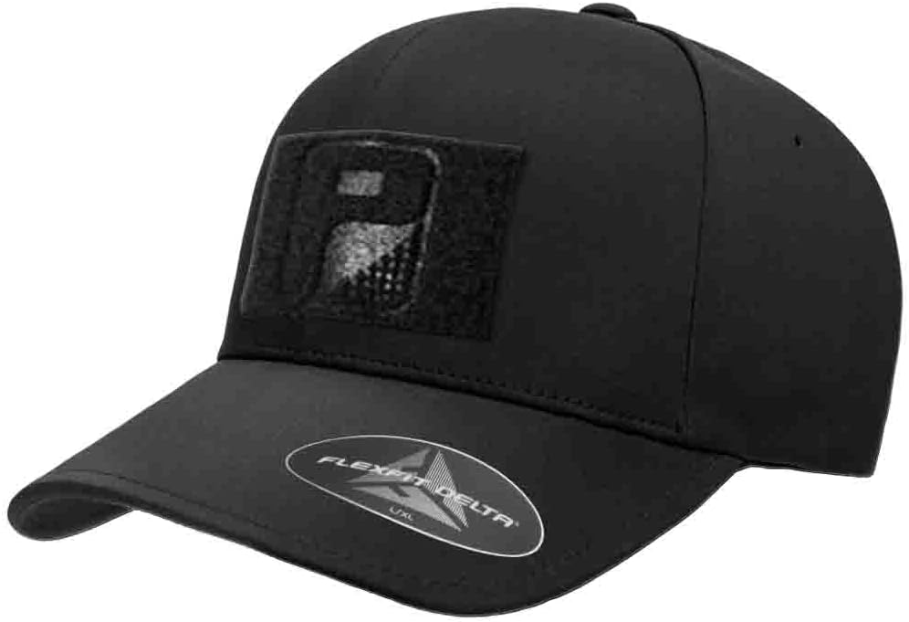 Pull Patch Tactical Hat | Flexfit Delta Curved Bill Cap | Seamless, Fitted | 2x3 inch Hook & Loop to Attach Morale Patches