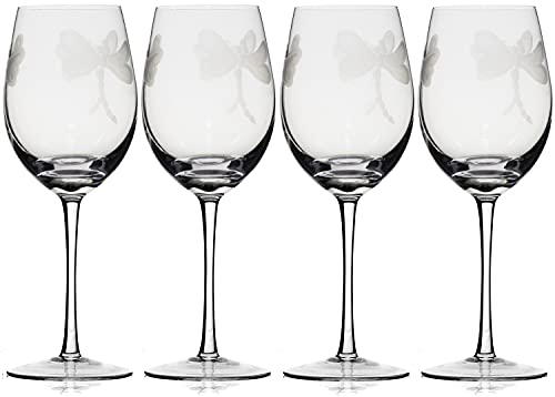Dragonfly Wine Glasses For White And Red Wine, Water Or Whiskey, By The Wine Savant, Each Glass Is Individually Sand Etched - Dragonfly Wine Glasses (Stemmed) #TOP1