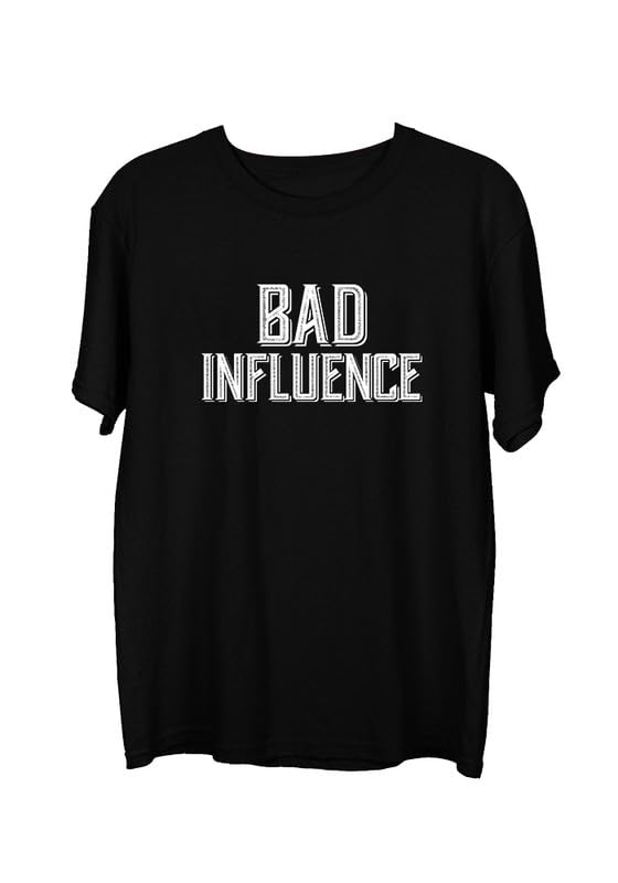Image of Wear Your Opinion Mens Graphic Printed T-Shirt (Design: Bad Influencer)