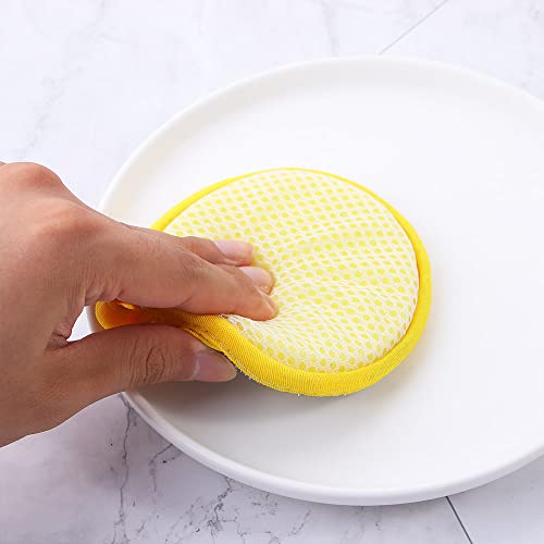 Image of 10Pcs Cleaning Sponge Double Sides Pan Pot Dish Clean Sponge Practical Pan Cleaning Kitchen Scrubber Household Cleaning Tools