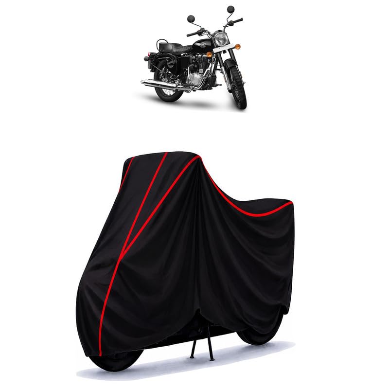 Image of Bullet 650 Water Resistant Bike Cover for All Motorcycles & Rain | Heavy Duty Taffeta Fabric | UV Protection, Dustproof, Scratchproof | All Weather Two Wheeler Body Cover with Elastic Bottom