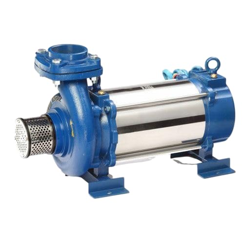 Stainless Steel Openwell Submersible Water Lifting System | Single Phase Motorized Unit for Well | Floor Mounted Hydraulic Equipment | Compact for Continuous Water Transfer - 1hp (Grey)-image-32