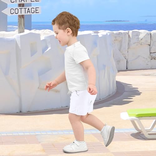 Baby Toddler Boy Shorts Summer Casual Infant Boys Pull On Elastic Waist Athletic Fashion Solid Shorts with Pockets3