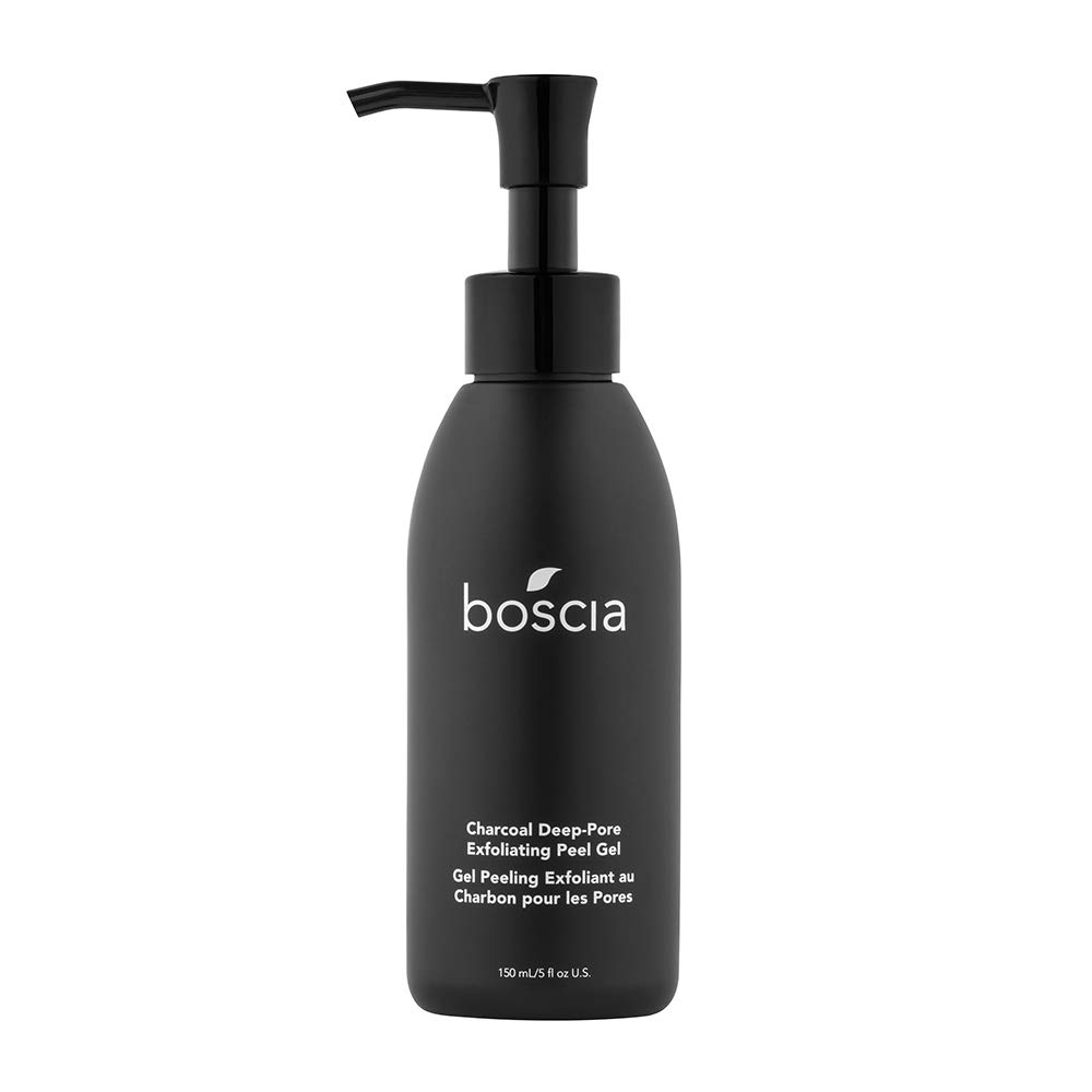 boscia Charcoal Deep-Pore Exfoliating Peel Gel - Vegan, Cruelty-Free, Natural and Clean Skincare | Natural Activated Black Charcoal Deep Gel Exfoliator for Face, 5 fl oz