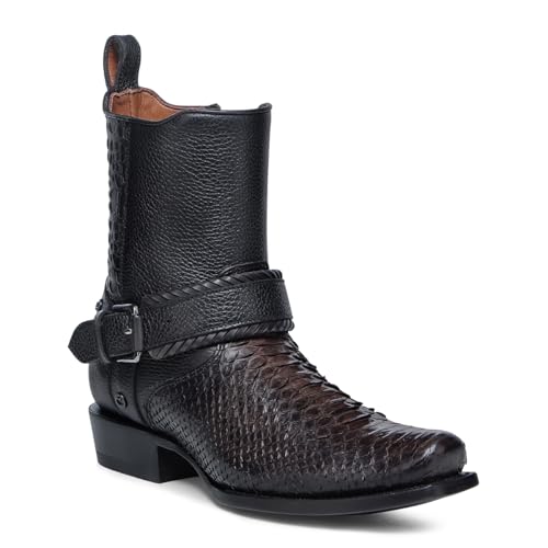 CUADRA | Boot for Men in Genuine Python Leather 1J3KPH Black and Brown2