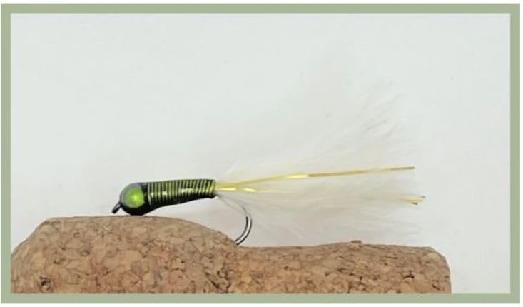 Salking bug trout flies, White marabou, Barbless, size 10, choose quantity, Stalking Flies