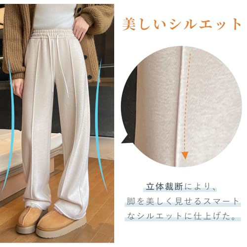 denelunder 裏起毛パンツ レディース カシミア風 ウール スラックス の商品画像 4