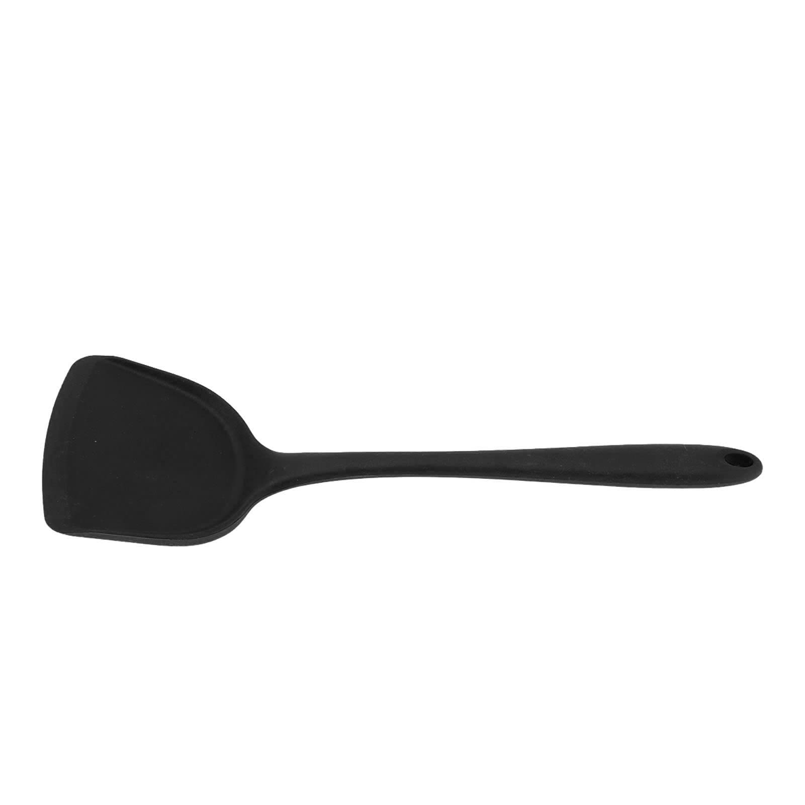 5 Pezzi spatola da Cucina in Silicone spatola da Cucina Utensili da Cucina con Foro per Appendere Le Uova frittata(Nero)