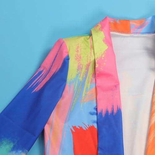 XZLUFNY Blazers Jacket for Women Office Work Business Multicolor Long Sleeve Open Front Coat4