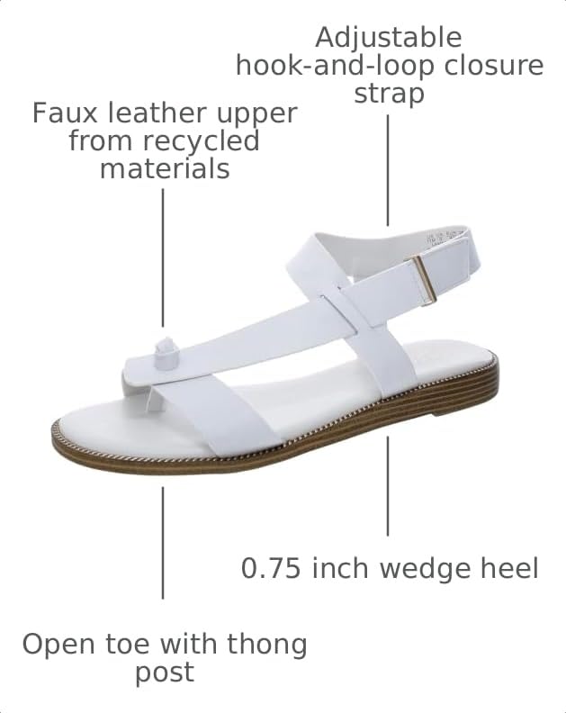 Image of Franco Sarto Womens Glenni Ankle Strap Flat Sandals