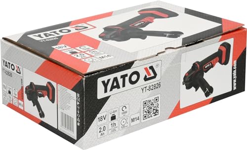 Yato YT-82826 Angle Grinder 125 mm 18 V Black Red - Image 3