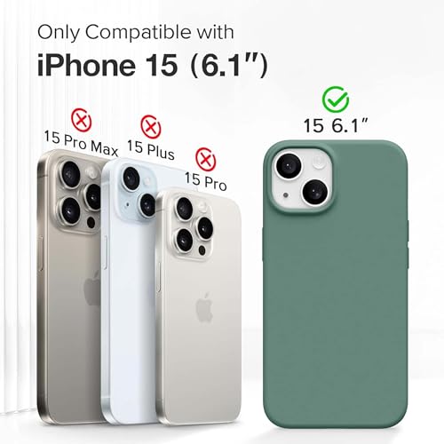 Image of Kratos Soft Silicone Case Cover Compatible with iPhone 15 - Everyday Comfort Protection, Wireless Magnetic Charging Case with Raised Edge Camera & Screen Protection, Shock-Resistant Design
