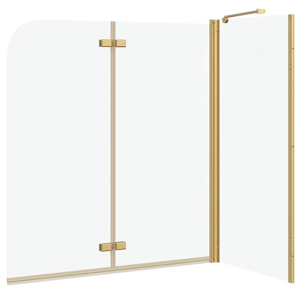 Regulowana kabina prysznicowa złota 120 x 68 x 130 cm | Szkło bezpieczne, rama aluminiowa, zakres regulacji 61,5-67 cm, nowoczesne wzornictwo