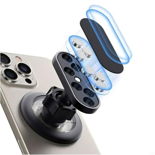 Image of PHOTOMAX Anti-Shock Magnetic Phone Holder for Gym - Universal Fit Mobile Mount for Workout Videos, Selfies, Treadmill & Exercise Equipment (Magnetic Phone Bracket K372)