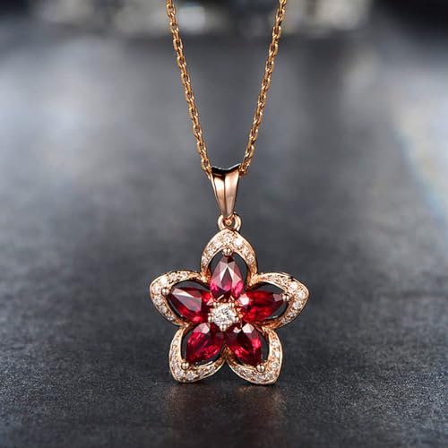 Pendentif rubis cellacity chaîne de clavicule pour sublimer vos tenues - 3