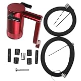 MCMMLDM Oil Catch Can Kit Z-Bracket Fits For Chrysler 300,Charger,Challenger,Grand Cherokee 6.4L 2011- Present Red
